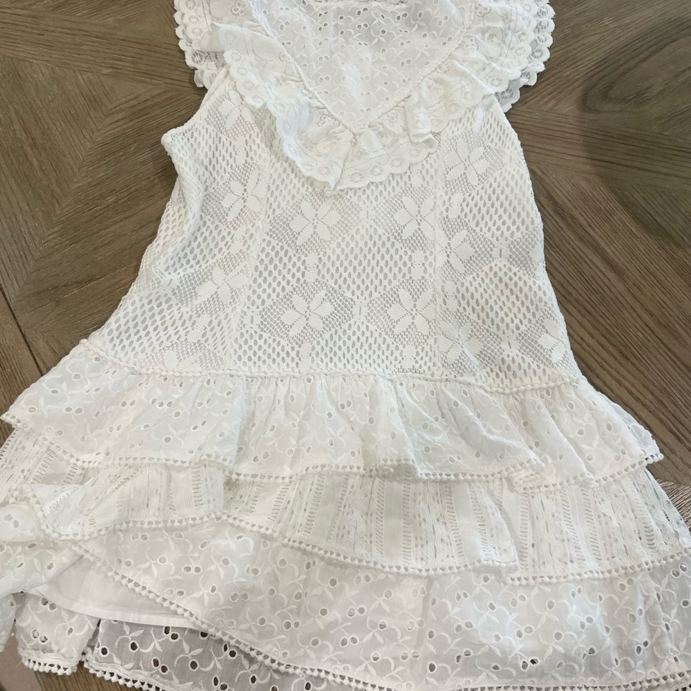 LoveShackFancy White Lace Detail Top